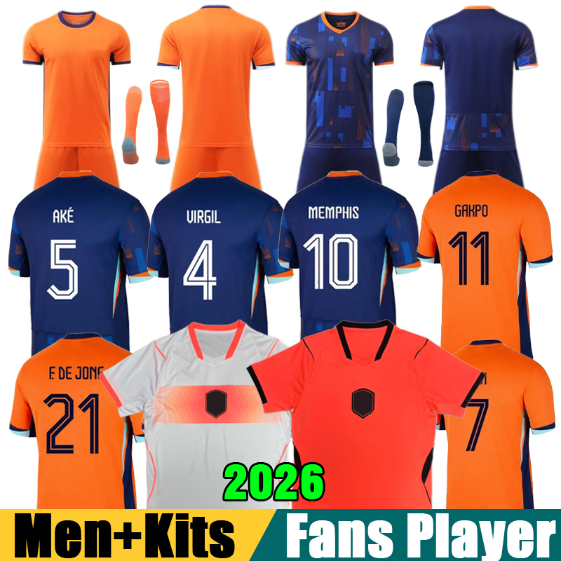 2026 MEMPHIS soccer jersey 2025 2026 VIRGIL DE JONG GAKPO MALEN VEERMAN WEGHORST DUMFRIES BROBBEY FRIMPONG Shirt DE LIGT XAVI men kids kit