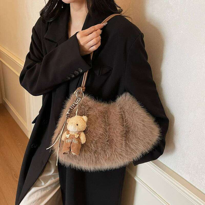 Retro fashion crossbody versatile large capacity single shoulder highend niche bucket bag C260204