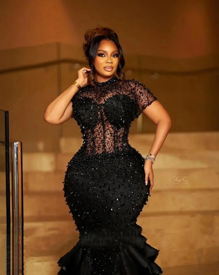 Elegant Black Mermaid Prom Dresses 2026 Beading Diamonds Pearls Reception Birthday Party Evening Dresses Vestidos De Noche 0811