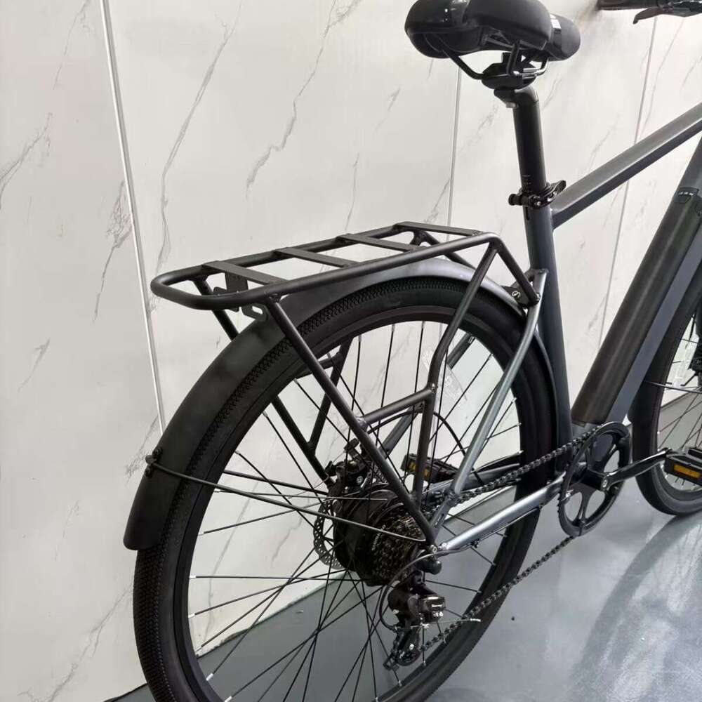 Grey Knight Bicycle Adult Commuter Mid-Motor Mountain Urban Portable Electric Pedal Bike