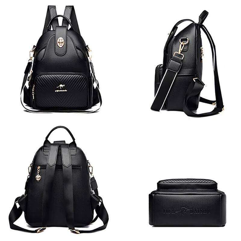 2024 New Fashionable Women's Backpack High Quality Soft Leather Women Shoulder Bag Famous Luxury Brand Female Handbag Sac A Main Z260202