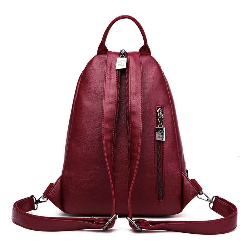 Genuine Brand Travel Backpack Soft Leather Shoulder Women 2021 School Bags For Teenage Girls Mochilas Z260202