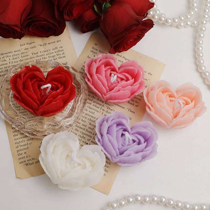 Valentine's Day love aromatherapy rose decoration, marriage proposal ceremony romantic arrangement scented candle S260204