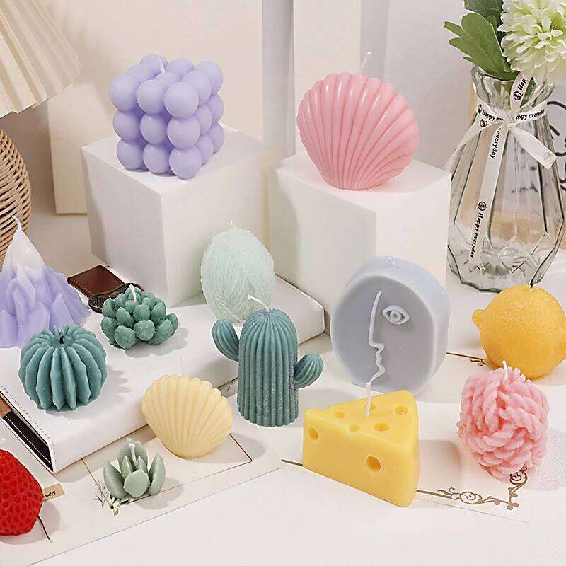 26 Shapes Smokeless Aesthetic Candle Scented Candles Decoration Christmas Handmade DIY Home Room Decor Tools Accessories S260204