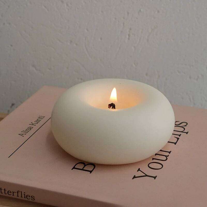 Ins Wind Sweet Circle Aromatherapy Candle Creative Home Decoration Bedroom Smoke Free Romantic S260204