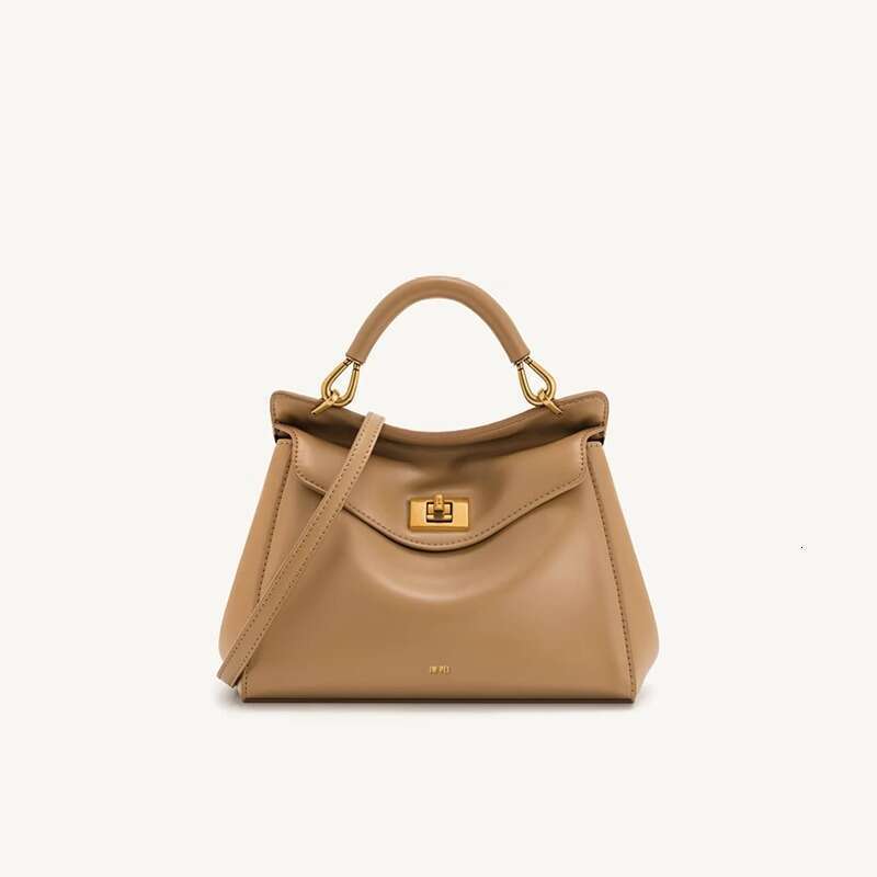 JW PEI Niche Fashion Lucia Lock Genuine Leather Single Shoulder Crossbody Bag High-End Versatile Handbag