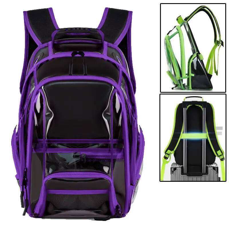 PVC Summer Transparent Schoolbag Clear Waterproof Swimming Beach Backpack Outdoor Hiking Concert Rucksack Fashion can See Bags Z260202