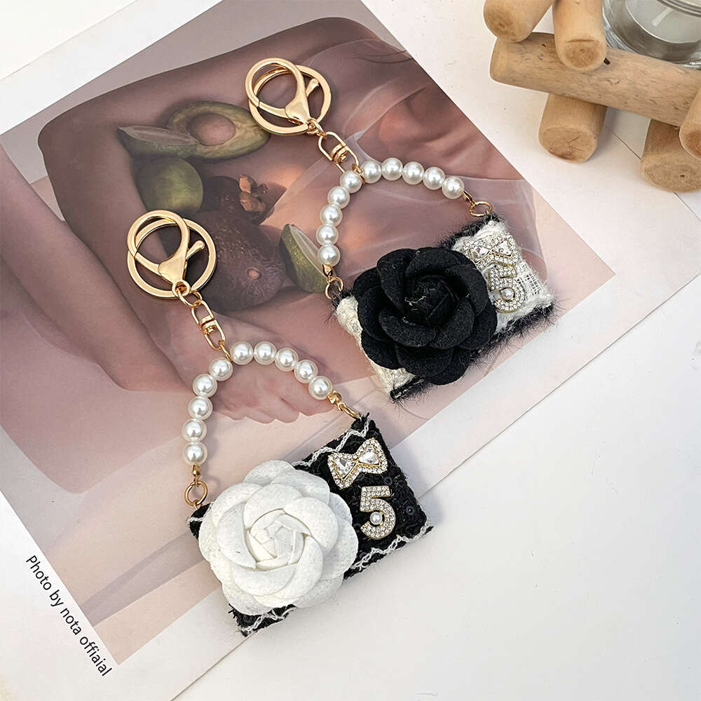 New Fashion Camellia Handbag Model Autumn Winter Bag Pendant Keychain Small Gift