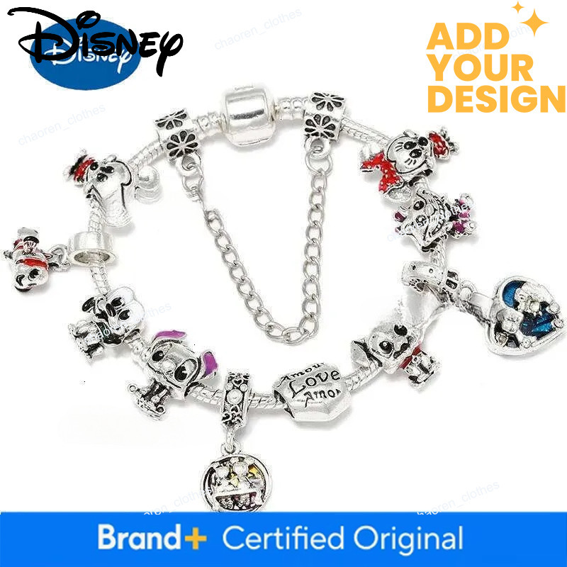 Disney Lilo&Stitch Cartoon Stitch Snake Bone Bracelet Designer DIY 3MM Pendant Couple Girls Fashion Accessories luxury Birthday Gift H260108