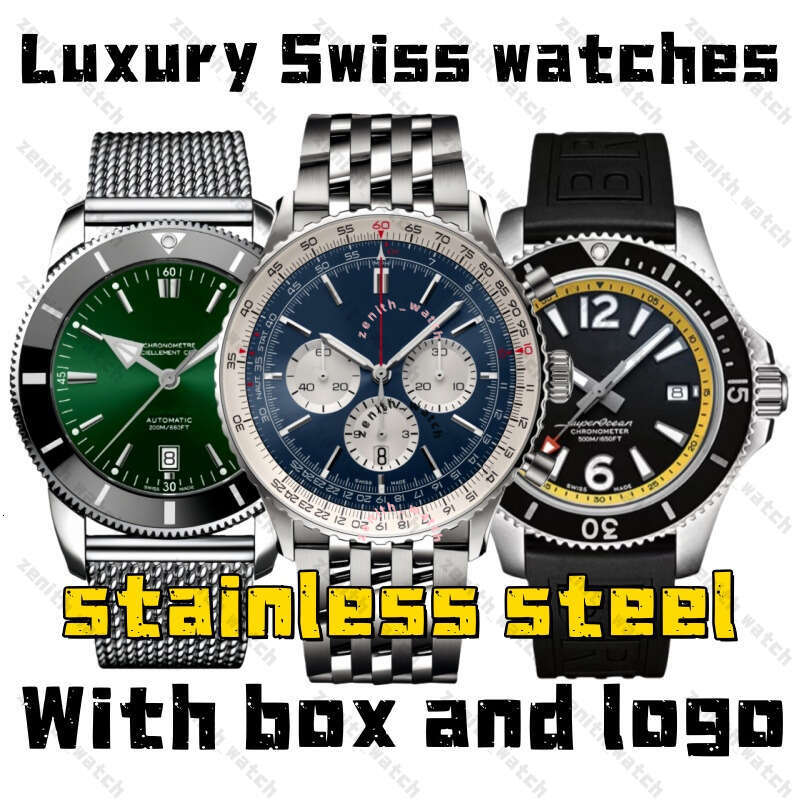 AAA Men Stainless Steel Timepiece Watch BR Designer Navitimerly Watch Man High Quality Luxury Chronograph Leather Strap Waterproof Watch Quartz Automatic Watch