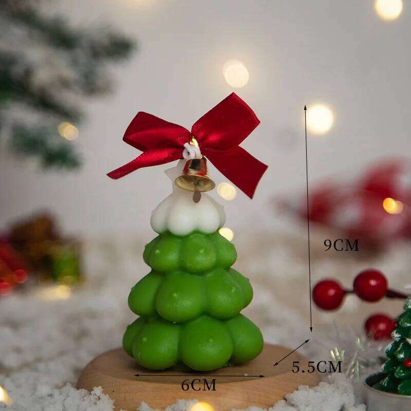 1Pc Tree & Snowman Scented Candle, Colorful Handmade Aromatherapy Candles for Home Fragrance Decoration Christmas Gift S260204