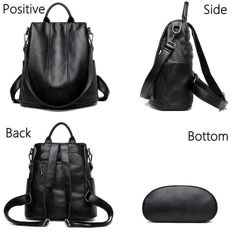 Women's Waterproof Anti Theft Leather Backpack 2024 Girls Shoulder Bags Multifunctional Large Capacity Travel Backpacks Mochilas Z260204