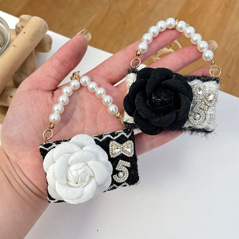New Fashion Camellia Handbag Model Autumn Winter Bag Pendant Keychain Small Gift