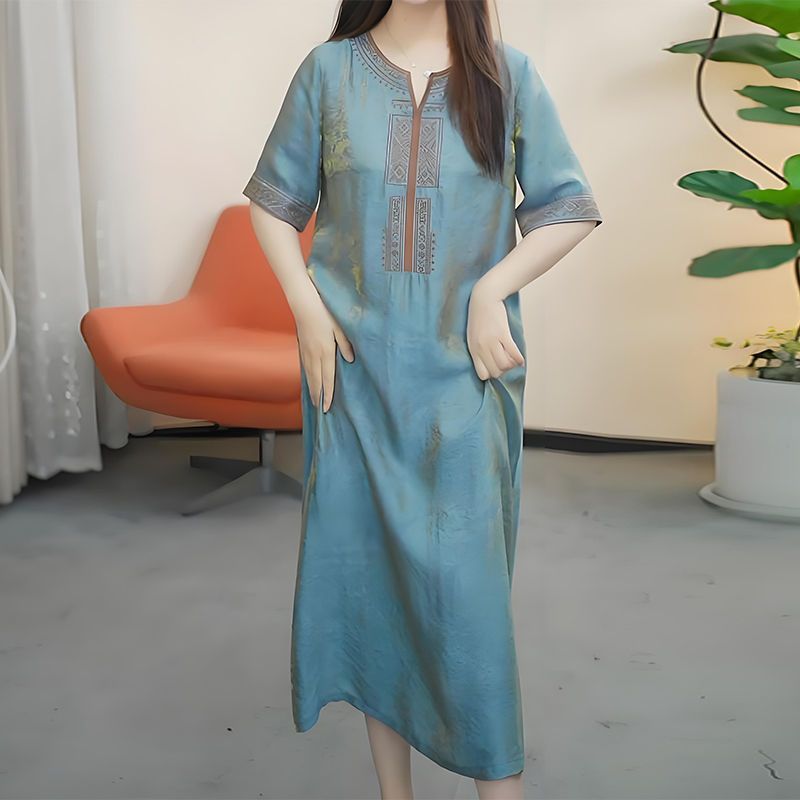 k666 Korean Style U-Neck Loose Fit Slimming Layered Wool Bouncy Knit Vest Dress Trendy sexy short-sleeved dress