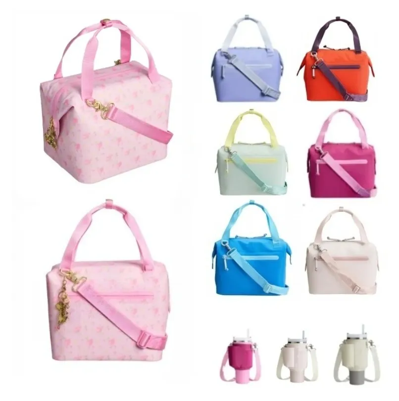 US Warehouse Floral All Day Julienne Mini Soft Lunch Bag Box Recycled Polyester 10 can 12 Hours Cool Travel Cooler Bags 0313