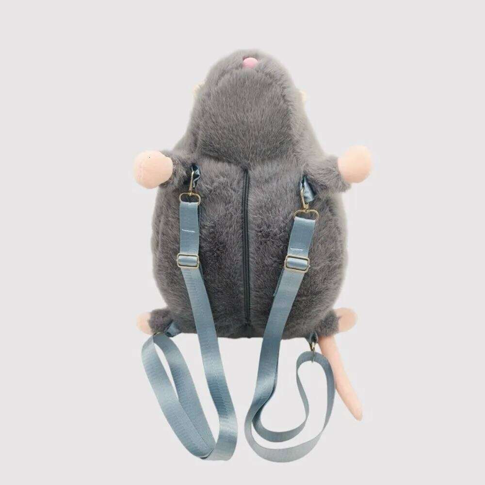 New Cartoon Flower Branch Rat Cute Realistic Mouse Backpack Soft Animal Figure Z260204