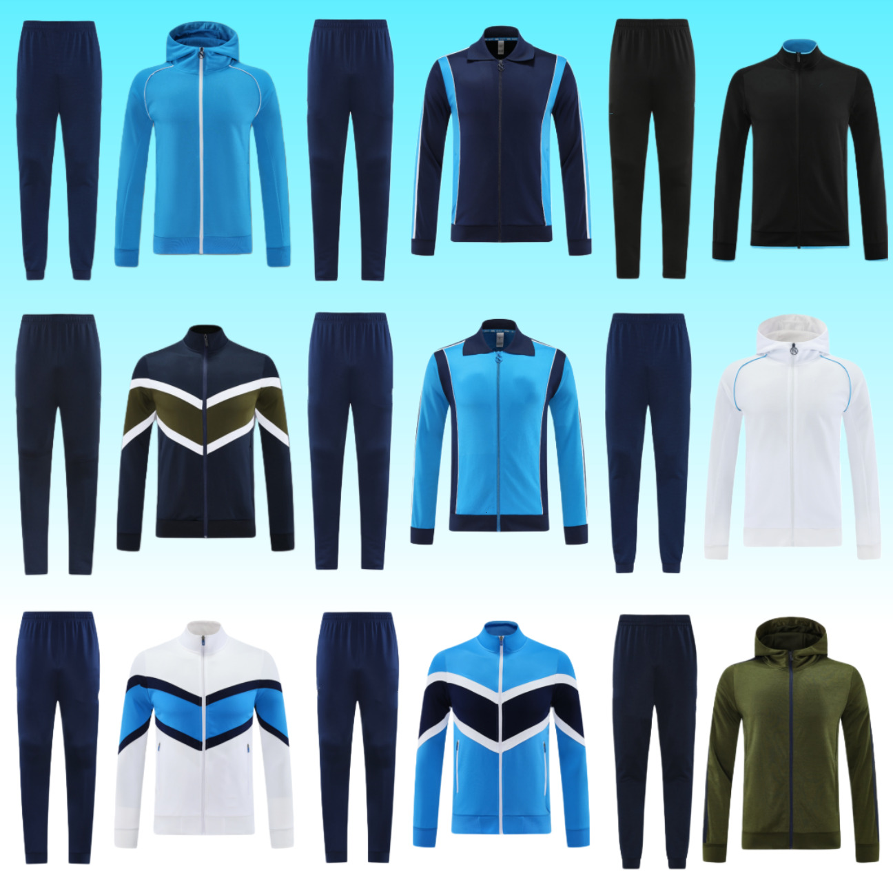 2025 2026 Napoli Football tracksuit Pre Match Hooded jacket 24 25 26 Naples jogging long sleeve tuta calcio Strike Drill Soccer training suit Men Kids Futbol