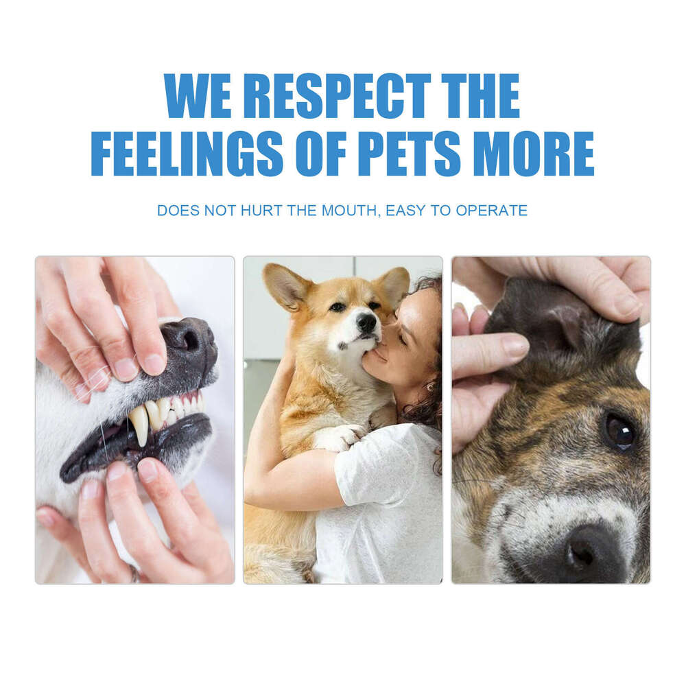 Yegbong Pet Dental Wipes Bad Breath Tartar Yellow Teeth Dog Oral Care Finger Cots S260203