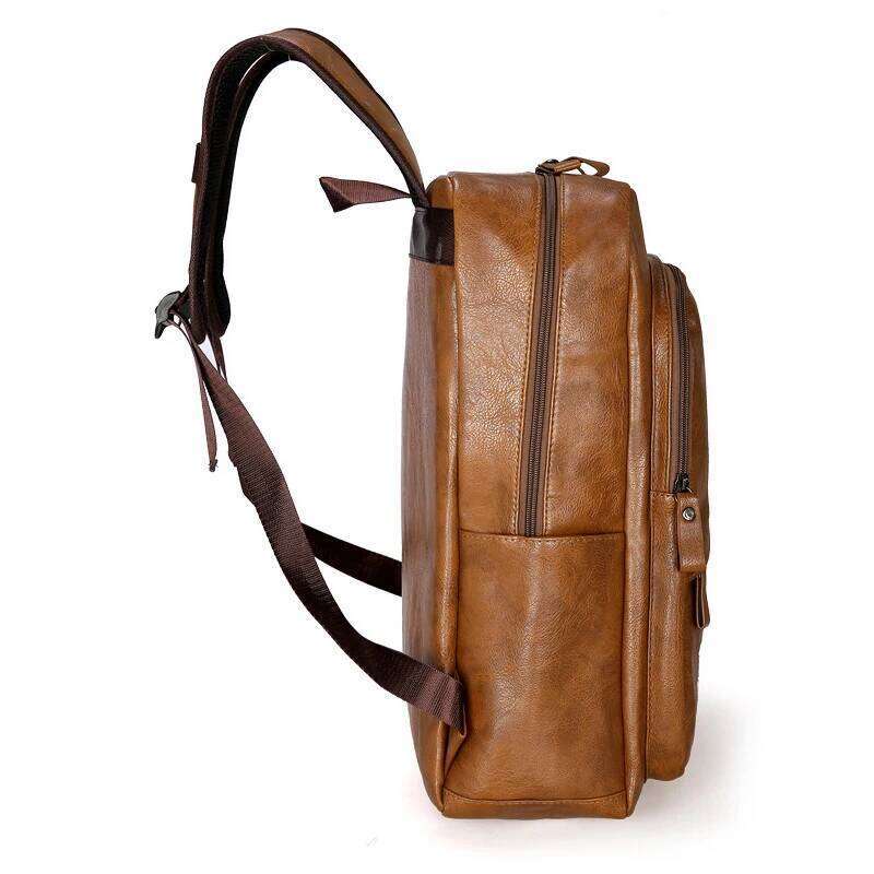 2020 Fashion Luxury Men Backpack Waterproof PU Leather Travel Bag Man Large Capacity Teenager Male Mochila Laptop Backpacks Z260202