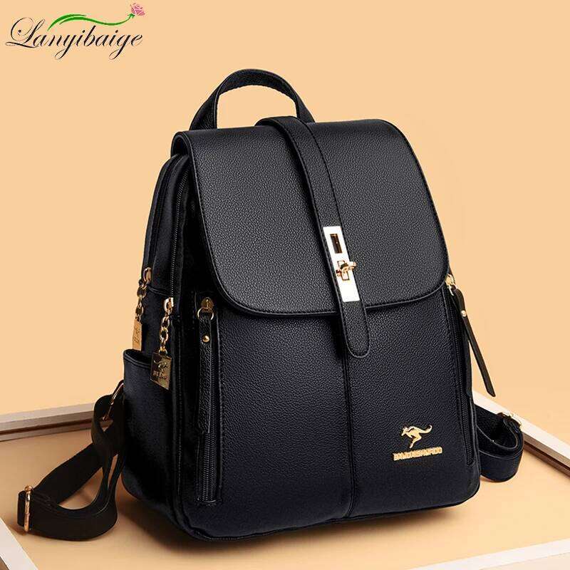 Women Large Capacity Backpack Purses High Quality Leather Female Vintage Bag School Bags Travel Bagpack Ladies Bookbag Rucksack Z260204
