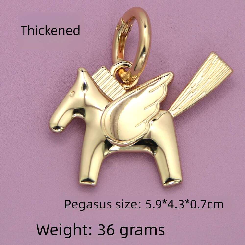 Alloy Backpack Keychain Trendy Little Pegasus Pendant Bag Decoration Car Hanging Ornament