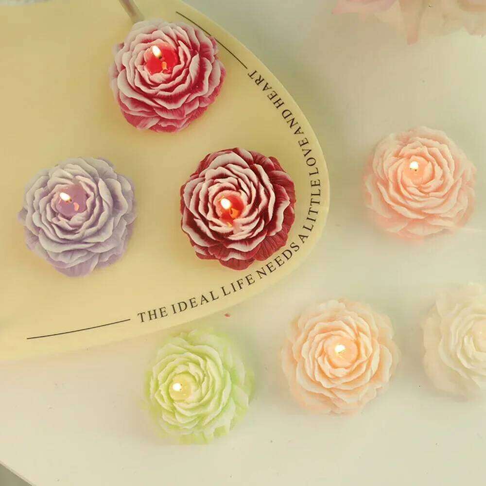 Purely Peony Shaped Candle DIY Handmade Creative Flower For Party Gifts Wedding Home Banquet Decoration S260204