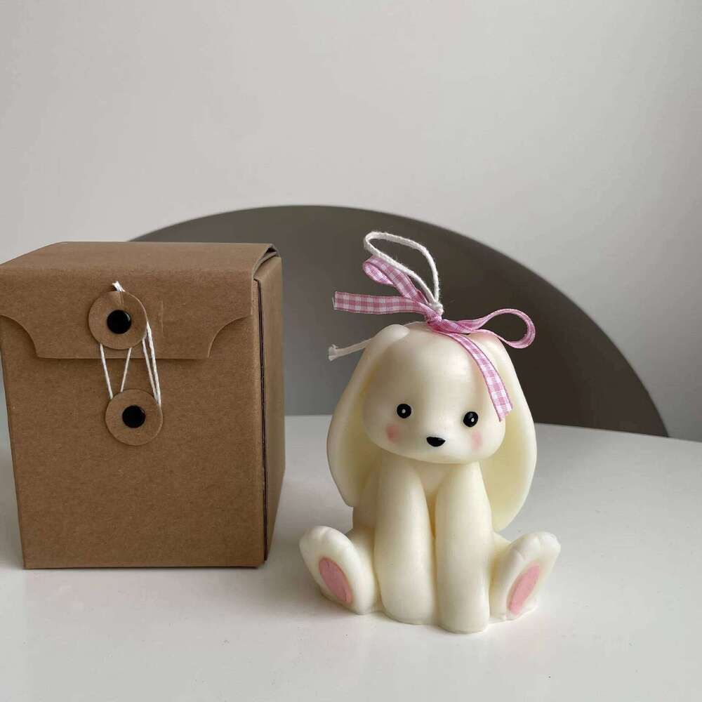 Hand-painted Bear Christmas Ins Photo Prop Party Favor Cross-border Artisan Soy Wax Candle Cozy Holiday Table Decor S260204