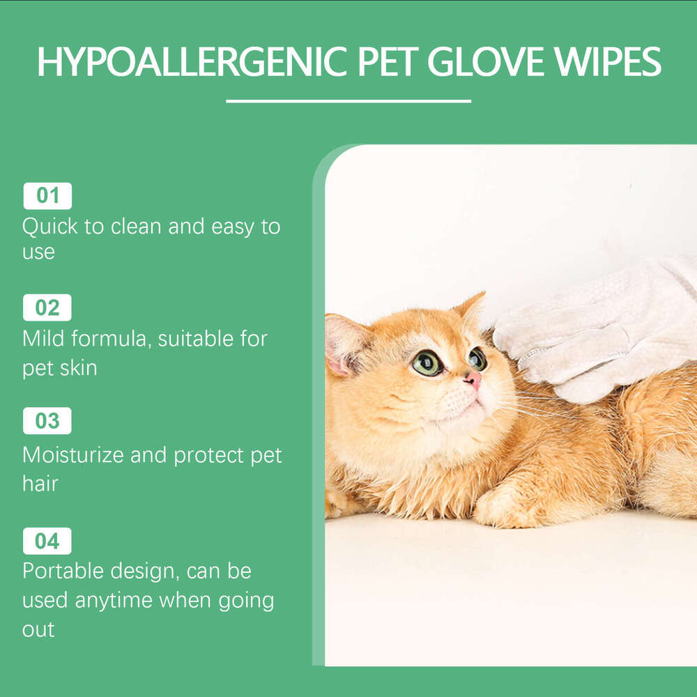 Yegbong Pet Disposable Dog Cat Hair Skin Gentle Cleaning Care Gloves S260203c'c'c