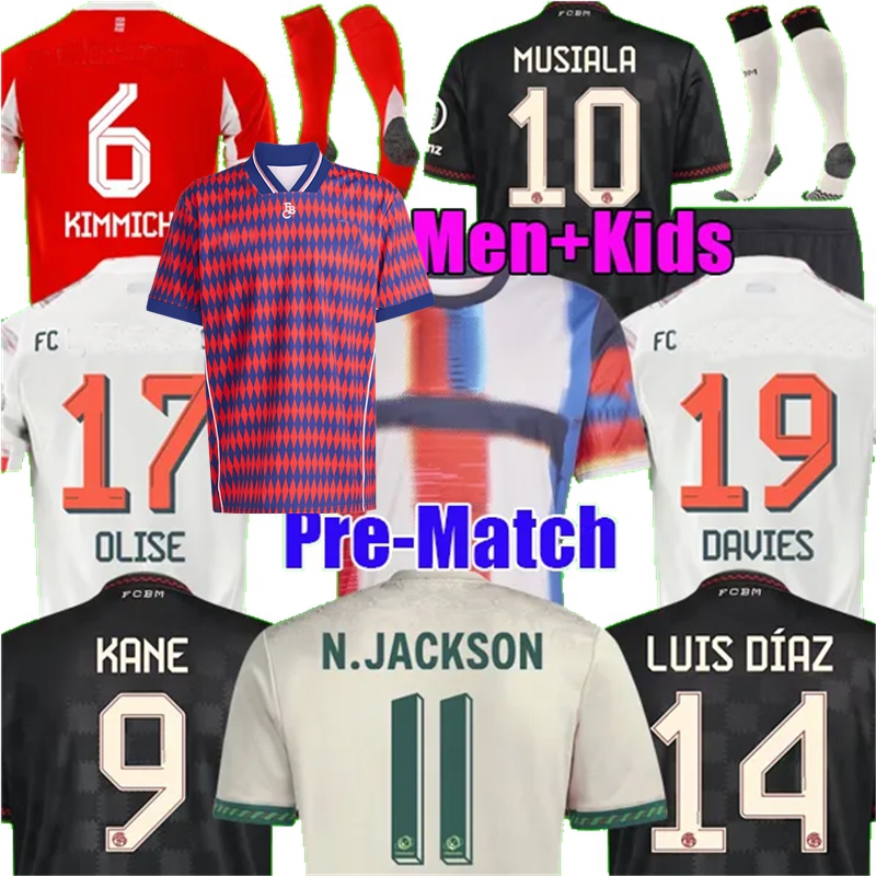 2025 2026 LUIS DIAZ Bayern KARL KANE Soccer Jerseys GNABRY OLISE LAIMER MUSIALA NEUER N.JACKSON MULLER PAVLOVIC BISCHOF Kimmich TAH GORETZKA football men kids shirt