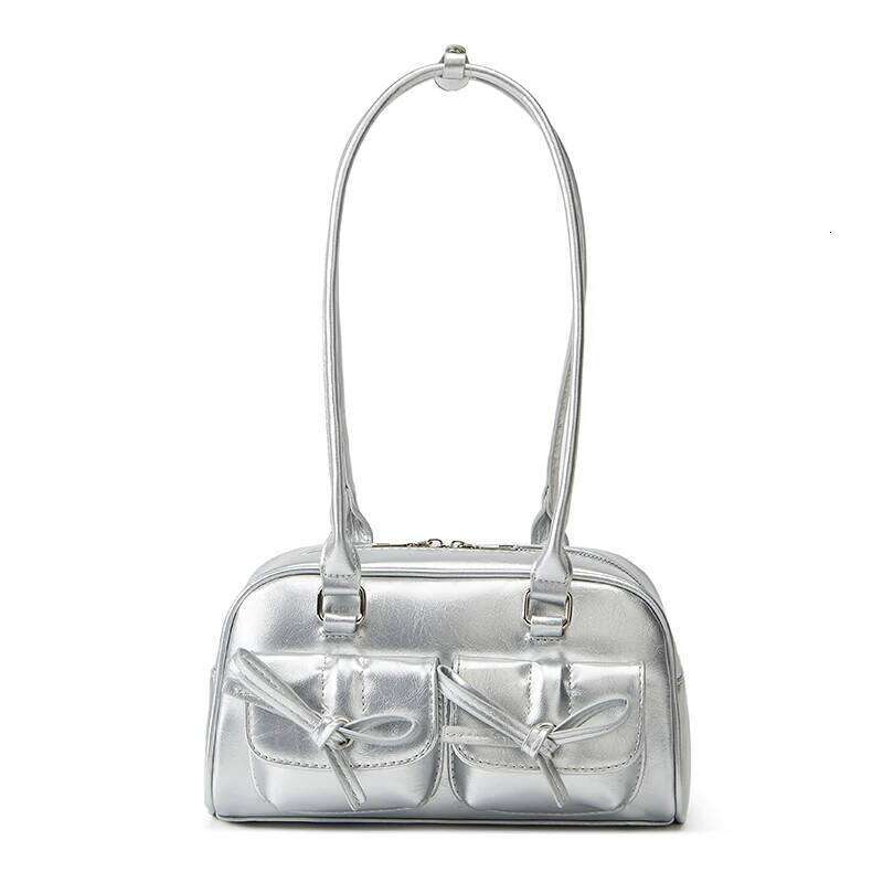 New Ballet-style Shoulder Spring Bow Underarm Women's Bowling Simple Tote Bag for Women C260204