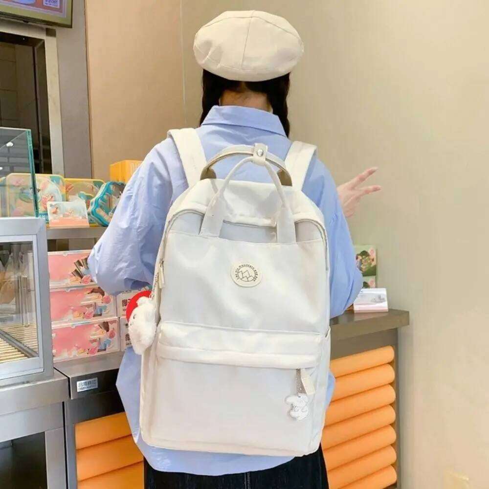 Fashion Waterproof Women Large Capacity Nylon Travel Backpack Ergonomic Solid Color Laptop Book Bag College Student Z260202