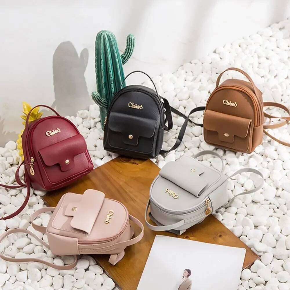 Fashion Women PU Leather Small Girl Handbag Leisure Shoulder Bag Mini School Backpack Travel Phone Packs Z260202