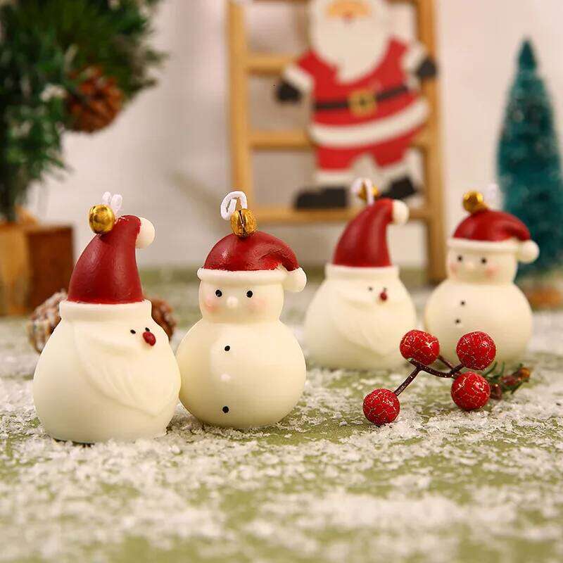 1Pc Christmas Santa Claus Scented Candle Natural Soy Wax Smokeless Aromatherapy Festive Decor Ornament Long-Lasting Fragrance S260204
