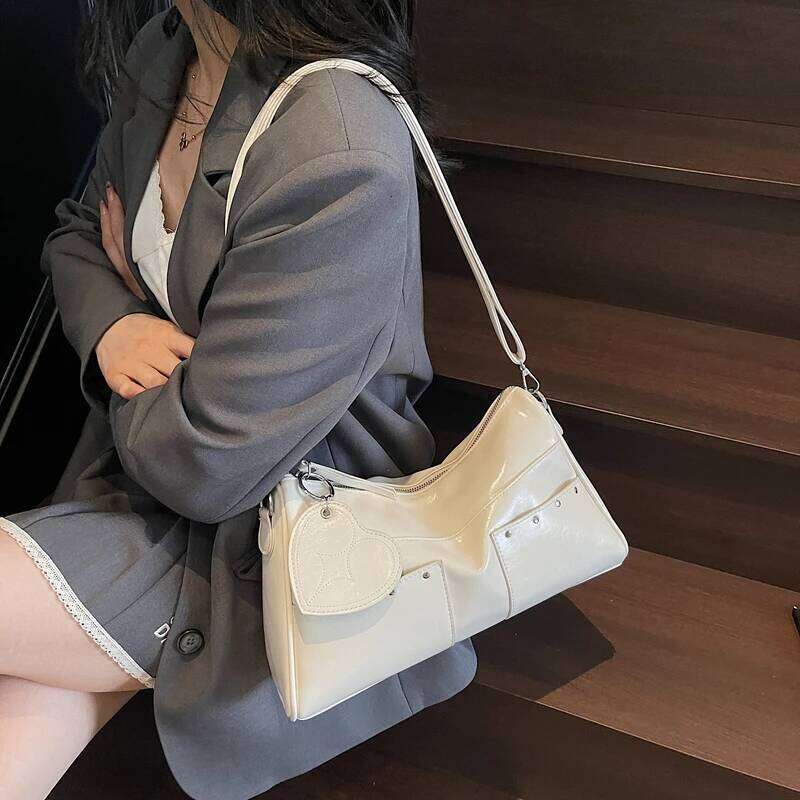 Woman's PU Leather Fashion Shoulder Elegant Large Capacity Underarm Simple Trendy Designer Handbag Outdoor Travel Bag C260204