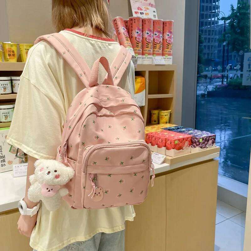 Personalized Name Fragmented Flower Campus Style Women's Small Fresh Rui Camp Travel Bag Large Capacity Backpack Z260202