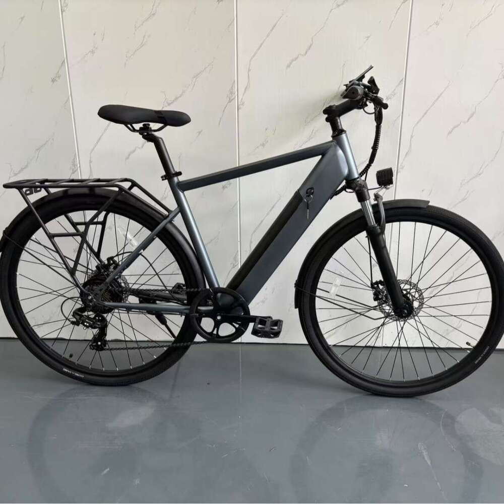 Grey Knight Bicycle Adult Commuter Mid-Motor Mountain Urban Portable Electric Pedal Bike