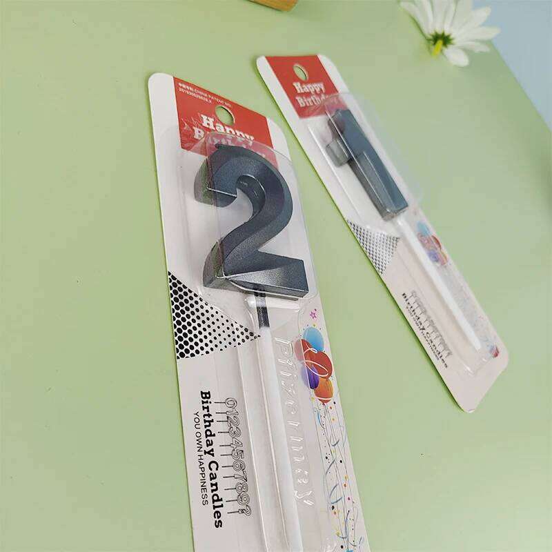 Hot Sale 1 pcs Opera House Birthday Black Candles Creative Party High Quality 0-9 Kids Number Cakes Dessert Decoration S260204