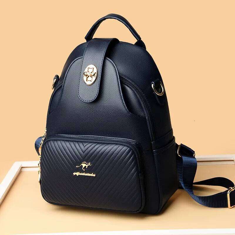 2024 New Fashionable Women's Backpack High Quality Soft Leather Women Shoulder Bag Famous Luxury Brand Female Handbag Sac A Main Z260204
