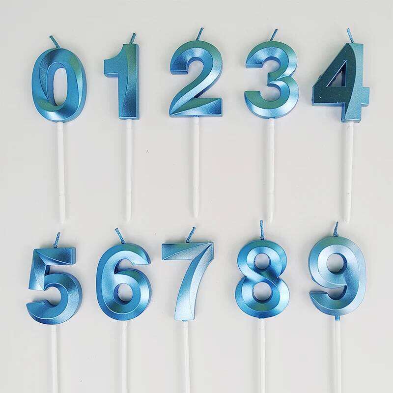 Candle Opera House Digital Birthday Cake Decoration Party Blue Pink Creative Candles S260204