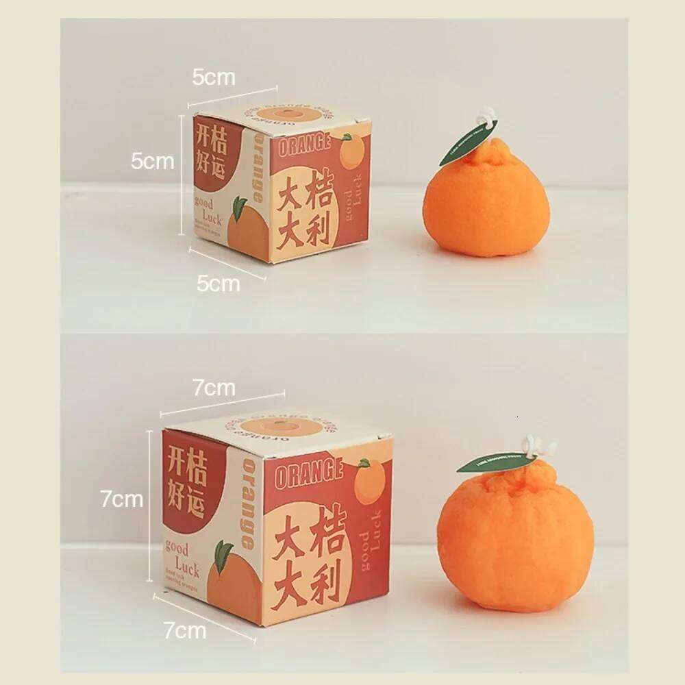 Tangerine Scented Candle DIY Souvenir Small Shoot Imitation Fruit Spring Festval Lucky New Year Gift S260204