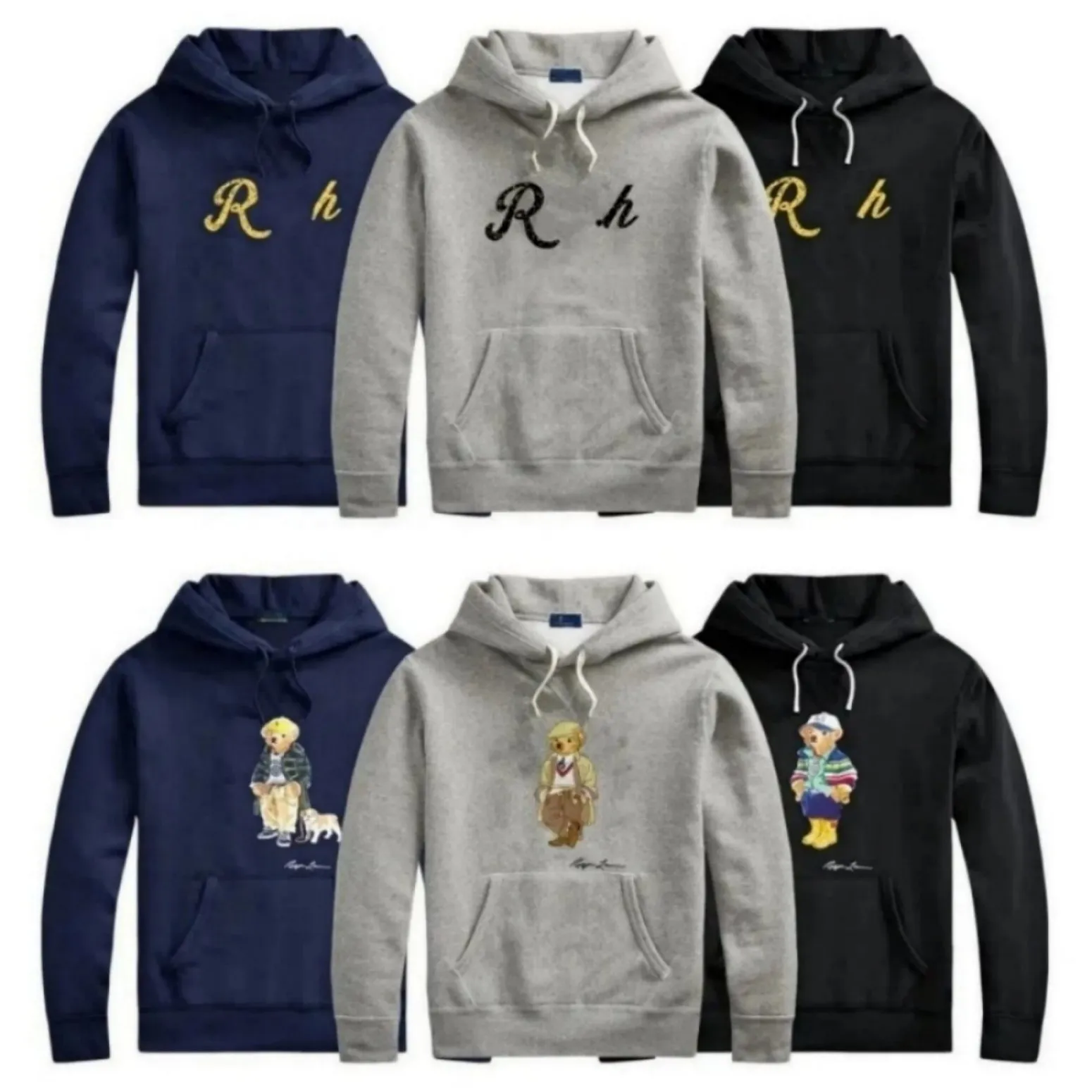 Men's Hoodies Sweatshirts Designer Classic Sweatshirt Pullover for Mens Women Bear Logo Printing Long Sleeve Round Neck Jumper Man Sweat Shirts Streetwear