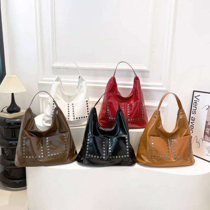 Ladies Underarm Fashion Girls Trend PU Leather Shoulder Simple Design Style Large Capacity Women's Tote Bag C260204