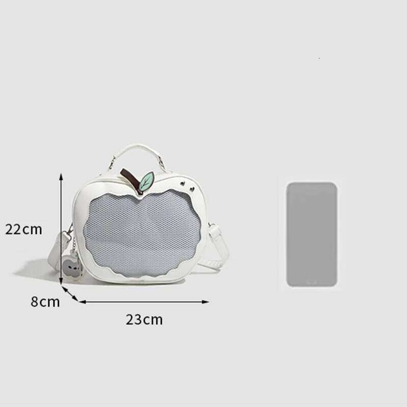 Sweet Girls Backpack New Cute Apple Shape Itabag Niche Design Handheld Crossbody Fashion Hot Sale Transparent Doll Leisure Bags Z260204