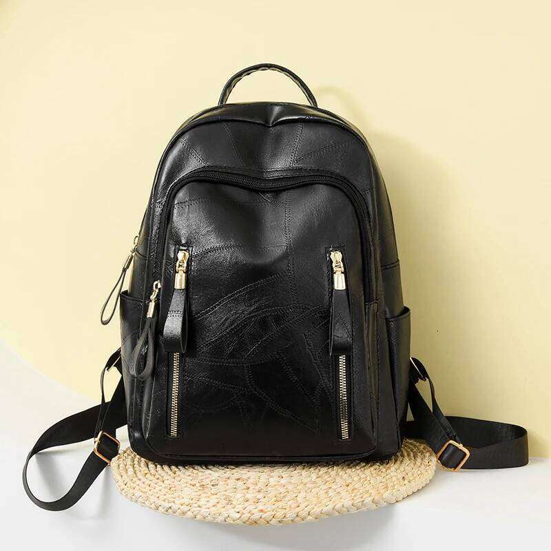 2024 Luxury Women's Leather Backpacks Sac A Dos Casual Daypack Vintage Backpack School Bags For Girls Mochila Rucksack Z260202