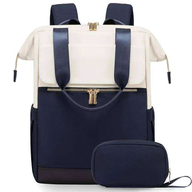 Ladies' 15.6-inch laptop backpack, work with lunch box, ladies' teacher nurse travel backpack Z260202