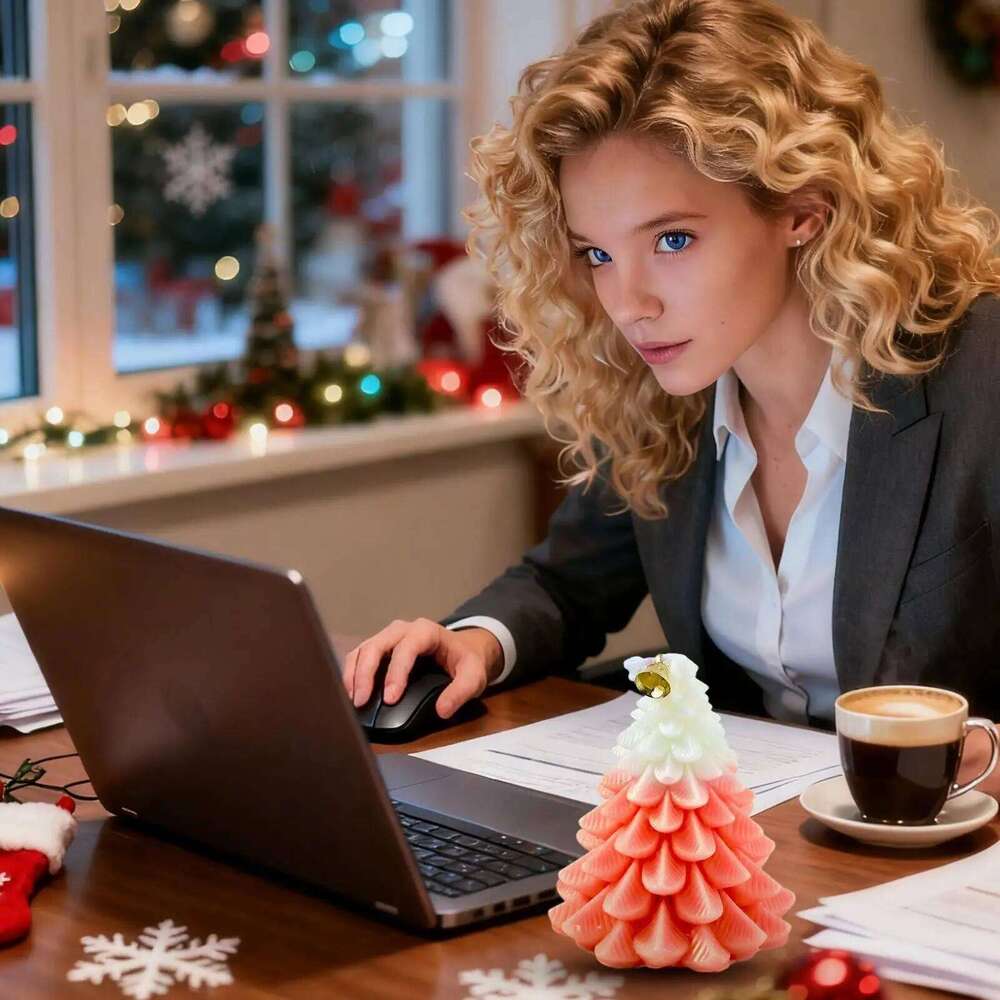 Tree Shaped Long Lasting Burn Time Decor Scented Candles For Christmas Halloween Party Birthday S260204