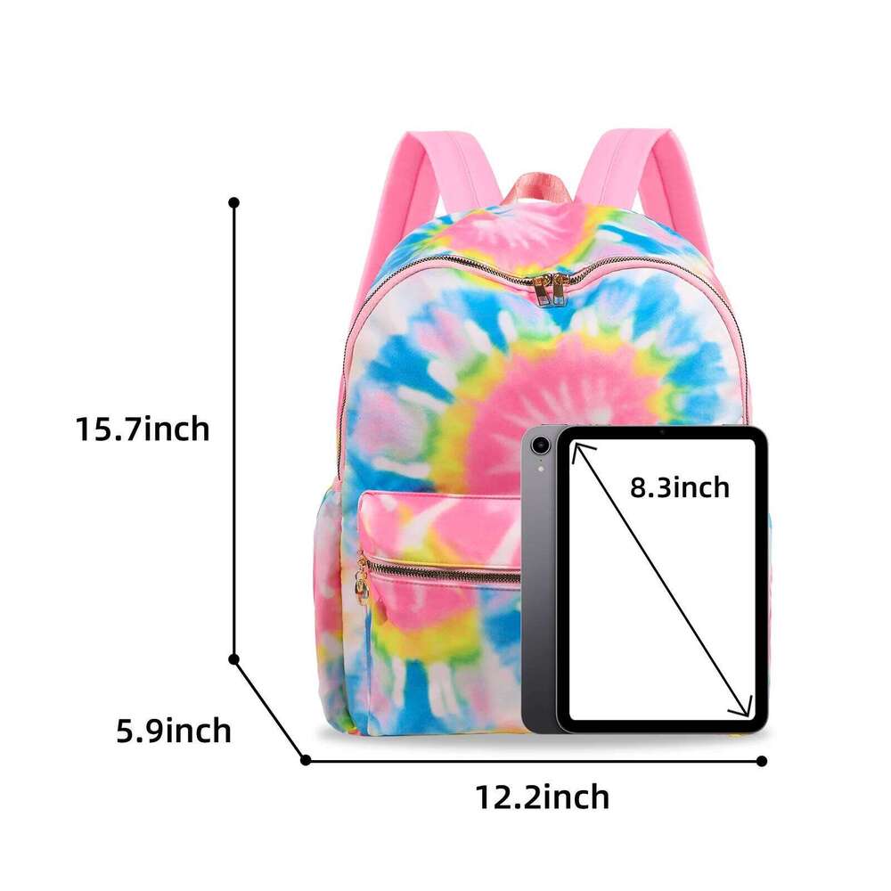 Solid School Backpack Nylon Women Girls Lightweight Waterproof Classic Student Large Travel Bag Kids Teenage Casual Simple Z260202