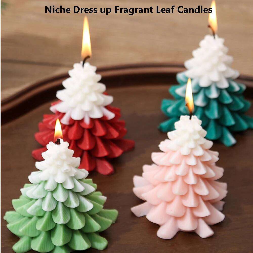 Tree Aromatherapy Candle Wholesale Box Set Gift DIY Atmosphere Decoration Design Christmas Candles S260204