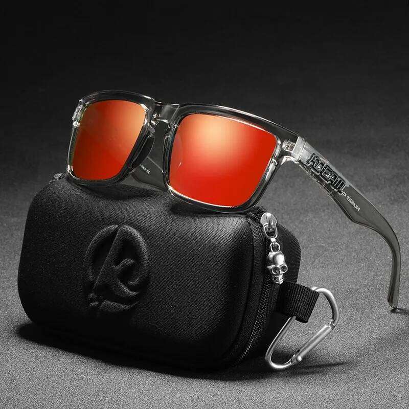 2025 New KDEAM Ken Block Polarized Sun Glasses Men Square Sunglasses Reflective Coating Mirrored Lens UV400 Brand With Case C260204