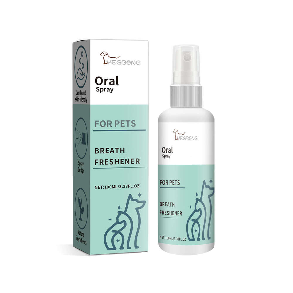 Yegbong Pet Mint Flavor Spray Cleaning Dog Oral Odor Fresh Breath Care S260203